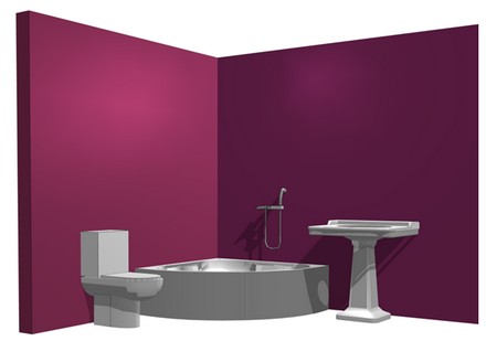 lila fürdőszoba